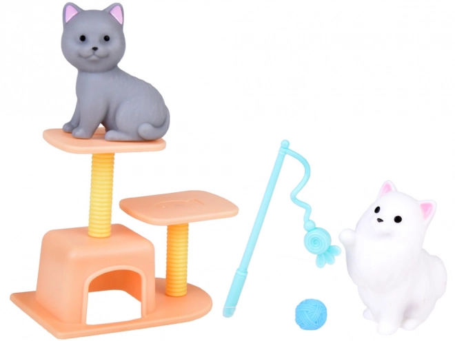 Foldable Pet House Playset with Figures