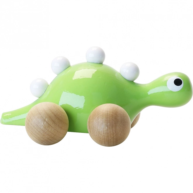 Vilac Wooden Dinosaur on Wheels Green