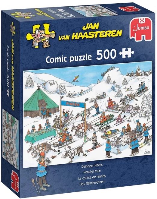 Reindeer Race Puzzle by JAN VAN HAASTEREN - 500 Pieces