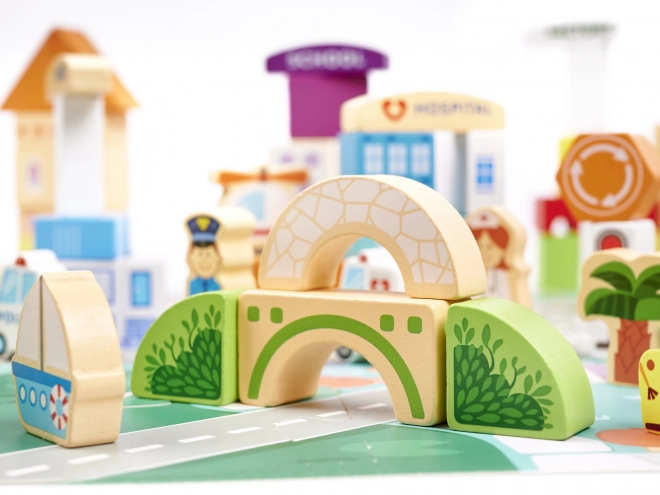 Educational Wooden Building Blocks Set