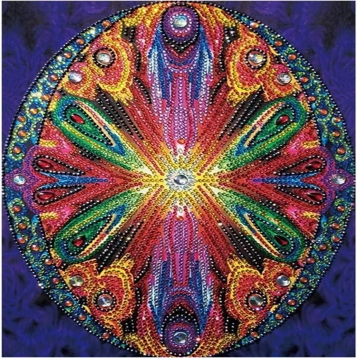 Diamantové malování 7D mandalový kruh 30 × 30 cm
