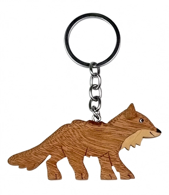 Large Wooden Keychain Fox