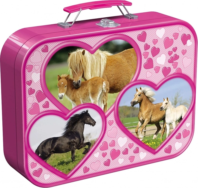 Schmidt Horse Puzzle Set in Tin Case