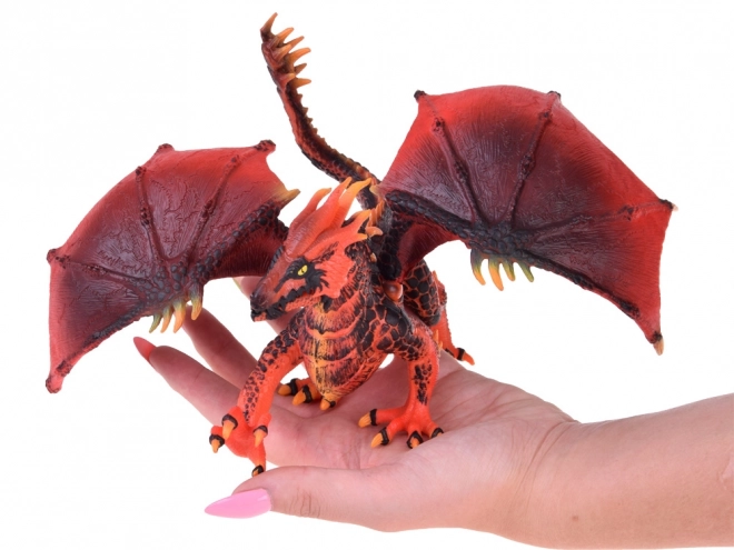 Majestic Red Dragon Figure