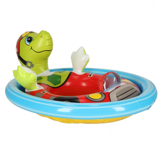 Inflatable Swim Ring for Toddlers with Seat - Turtle Design