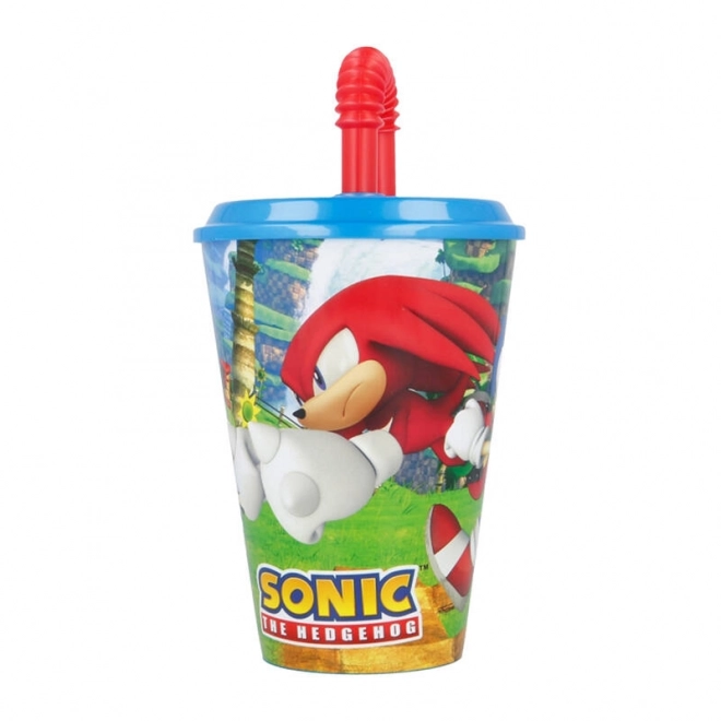 Children's Water Cup with Straw Sonic the Hedgehog