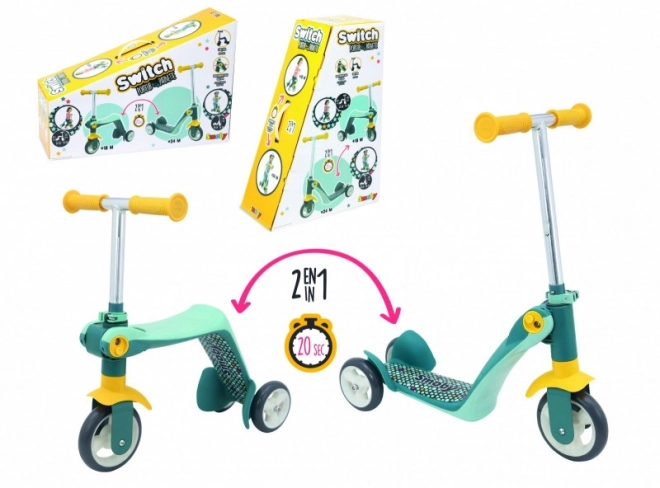 2-in-1 Balance Bike and Scooter