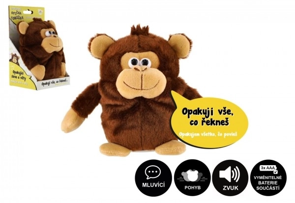 Talking Plush Monkey Tonička 18cm with Sound