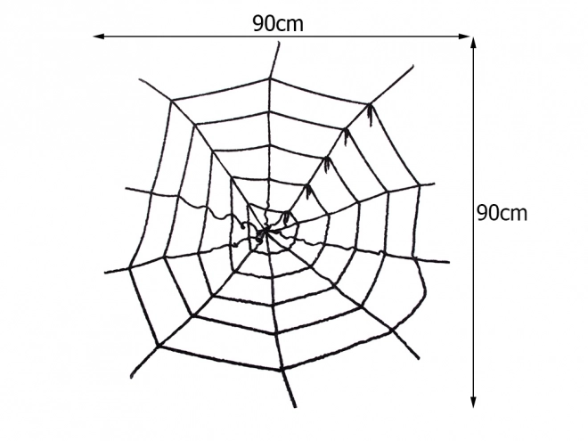 Large Black Halloween Spider Web Decoration