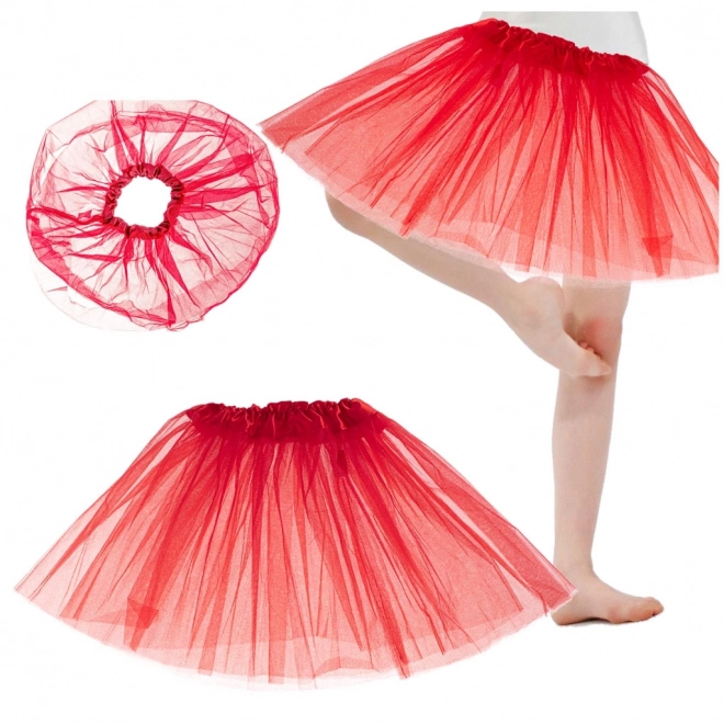 Red Tutu Ballet Costume Skirt