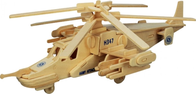 Wooden 3D Puzzle Helicopter