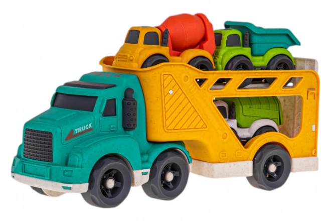 Eco Car Transporter Set with Toy Cars