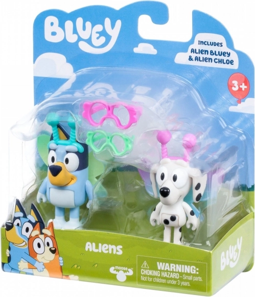 Figure Bluey confezione da due Baby Bluey e Chloe