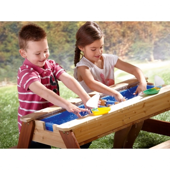 Nick Picnic Table with Bench and Parasol AXI
