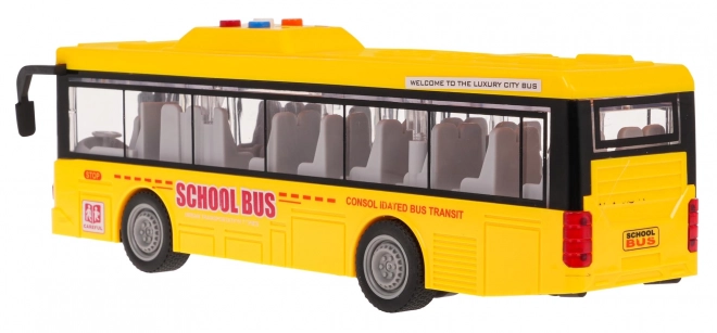 Yellow interactive bus with light and sound features