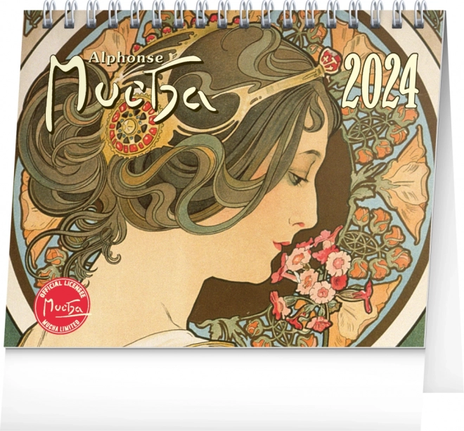 Alfons Mucha Desk Calendar 2024