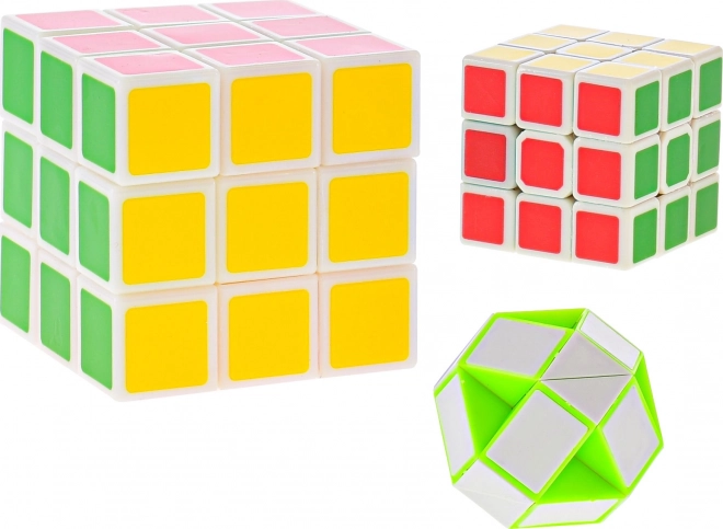 Brain Puzzles Set: Folding Cubes and Snake