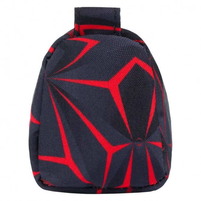 Student Pencil Case Red Polygon