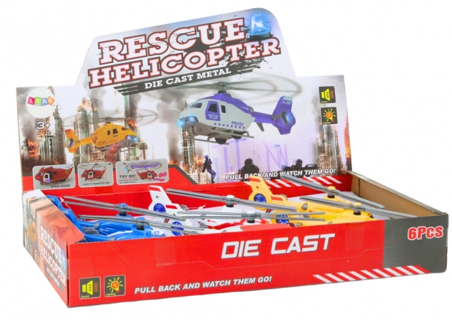 Rescue Helicopter with Friction Drive and Opening Doors