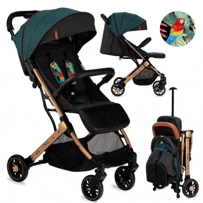 Sport Stroller MoMi Estelle Green with Gold Frame