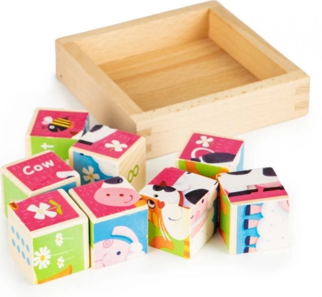 Wooden Animal Blocks for Kids