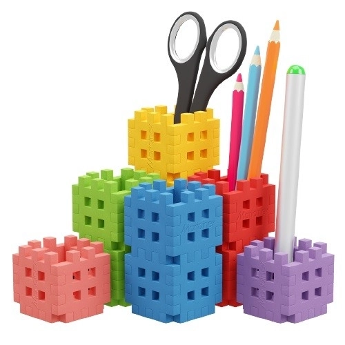 Mini Waffle Construction Blocks with Organizer Set