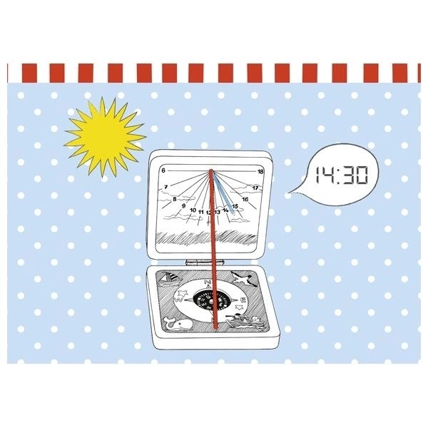 Pocket Sundial with Compass for Kids