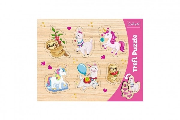 Unicorns, Llamas, and Sloths Puzzle Board by Trefl