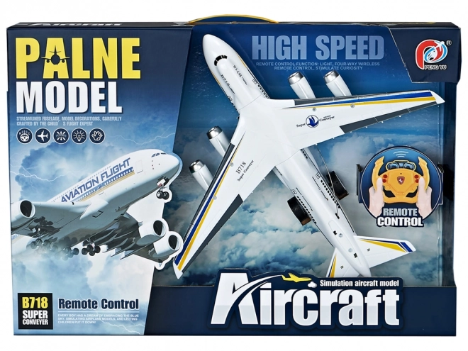 remote control passenger airplane with lights