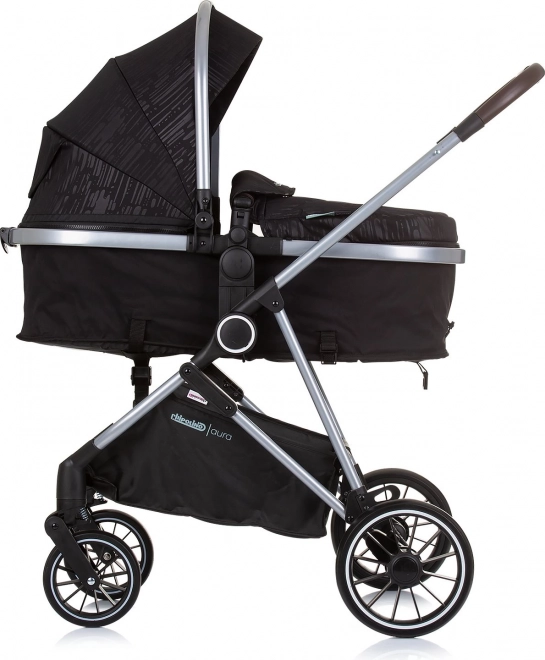 Chipolino stroller aura 2-in-1 obsidian silver