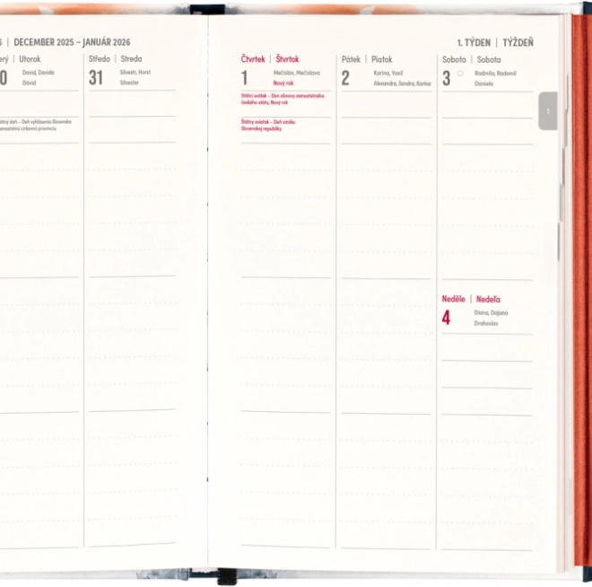Wekelijkse agenda met magneetsluiting 2026 Japan 13x21 cm