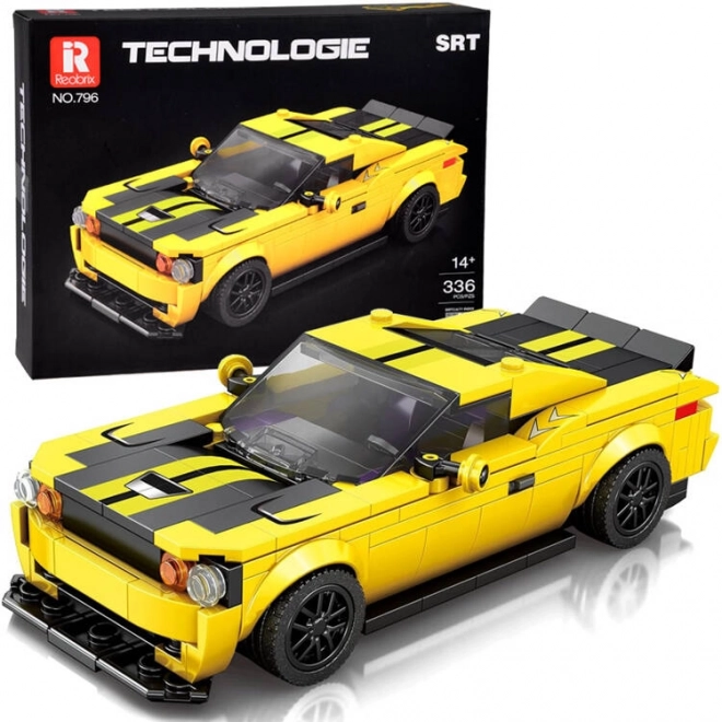 Yellow Sports Car Building Blocks Set