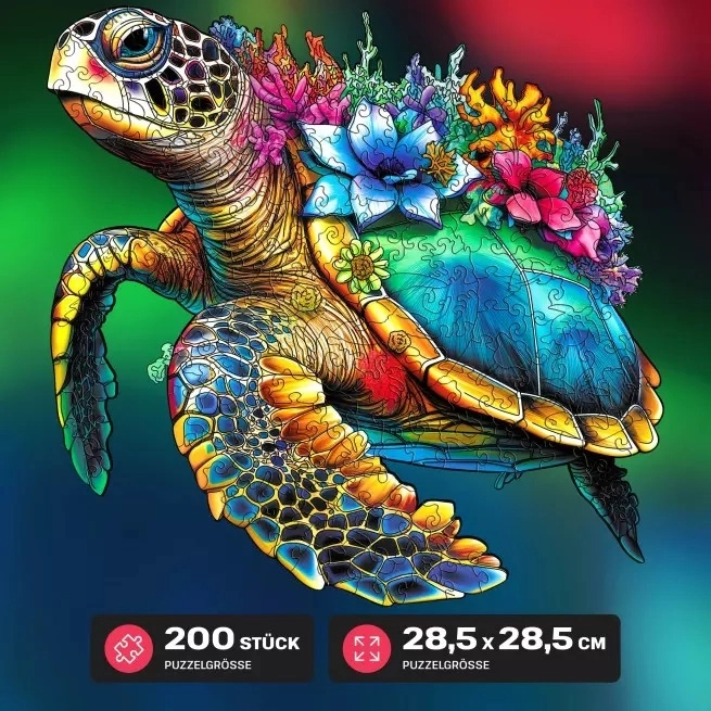 Wooden Turtle Puzzle 200 Pieces