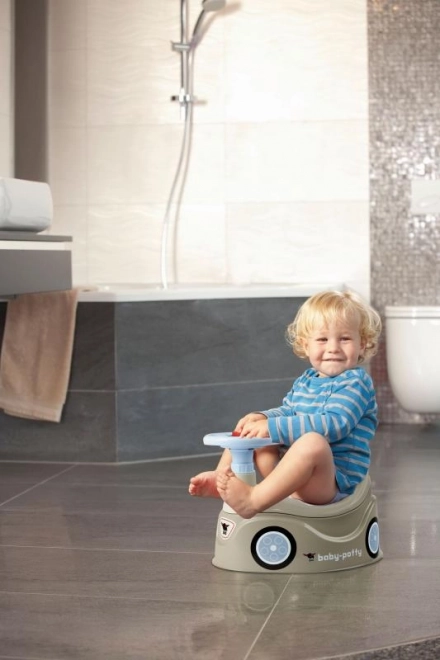 Gray Potty with Steering Wheel