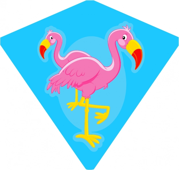 Cerf-volant flamant rose 68 x 73 cm - emballage tchèque
