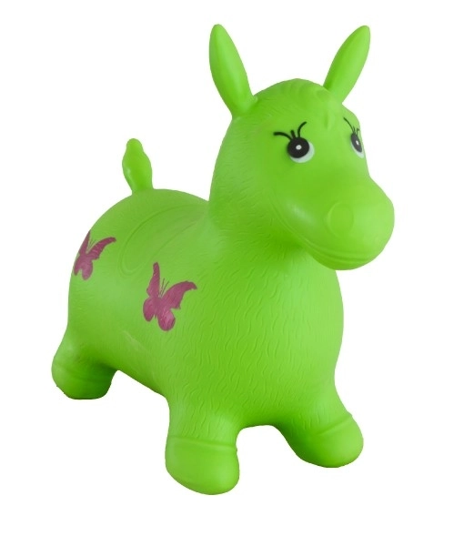 Bouncy Inflatable Green Pony for Kids