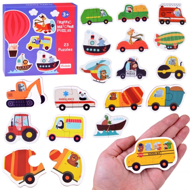 Colorful Vehicle Puzzles for Kids