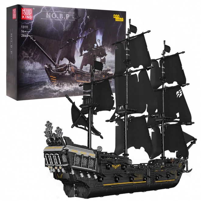 Pirate Ship Building Blocks Black Sail Set