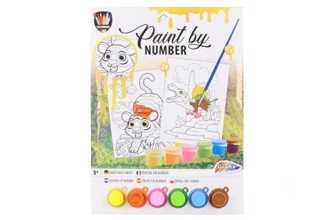 Paint by Numbers Set - Dinosaur and Tiger