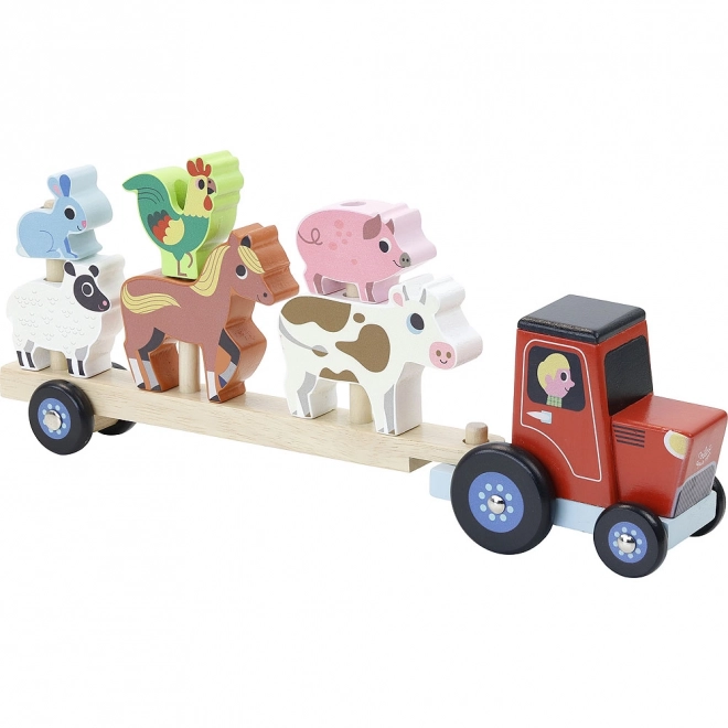 Vilac Wooden Tractor with Animals