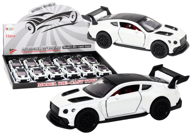 Pearl White Friction Sport Car 1:32 Scale