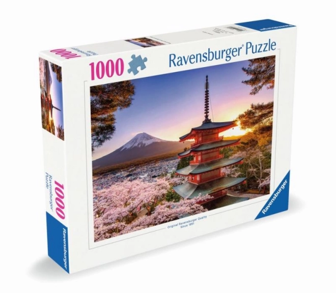 Blossoming Cherry Trees in Japan Jigsaw Puzzle 1000 Pieces