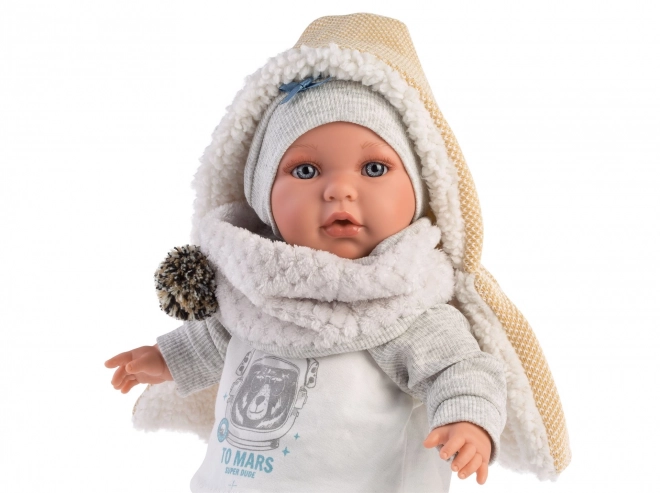 Realistic ENZO Doll with Sounds and Soft Cloth Body - 42 cm