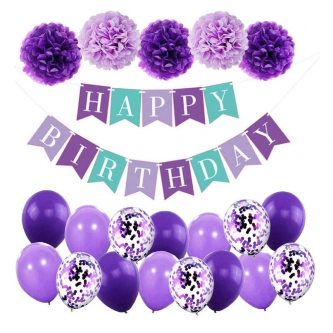 Birthday Party Decoration Set - Purple