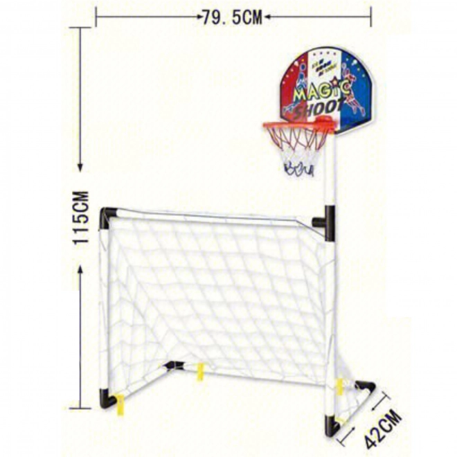 Set sportivo 2 in 1 con canestro e porta da calcio per bambini Woopie