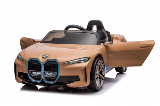 Battery-Powered Ride-On BMW i4 Gold 4x4
