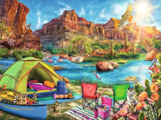 Camping in the Canyon 1500 Piece Puzzle