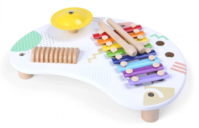 Wooden Musical Instrument Table for Toddlers