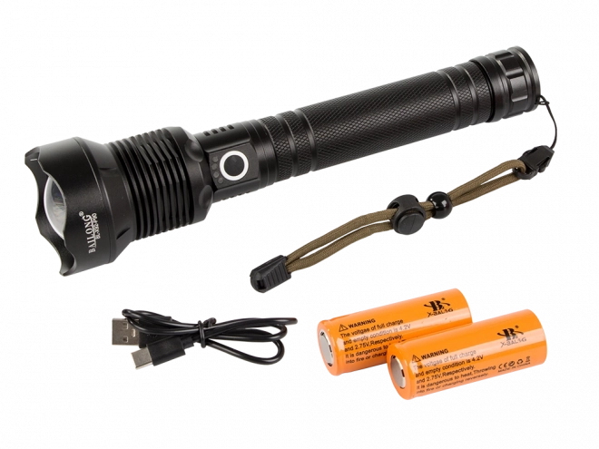 Military Tactical Flashlight with Cree LED XHP90 by Bailong