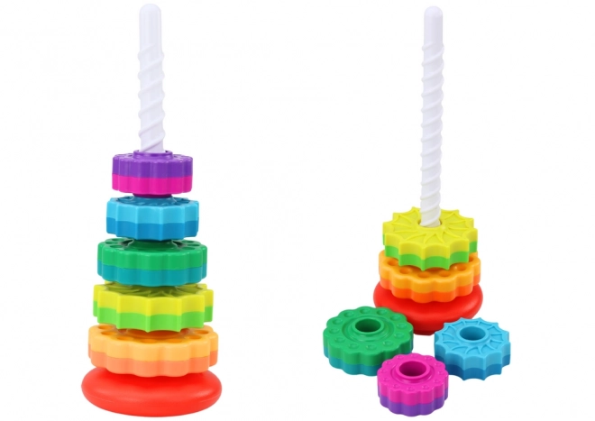 Rainbow Spinning Tower Sorter Toy